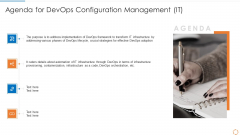 Agenda For Devops Configuration Management IT Introduction PDF