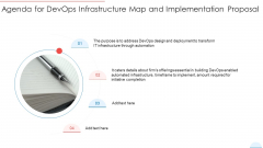 Agenda For Devops Infrastructure Map And Implementation Proposal Download PDF