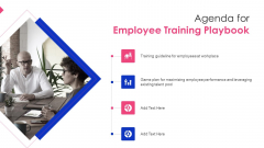 Agenda For Employee Training Playbook Ideas PDF Agenda For Employee Training Playbook Ideas PDF
