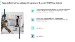 Agenda For Improving Brand Awareness Through Wom Marketing Topics PDF Agenda For Improving Brand Awareness Through Wom Marketing Topics PDF