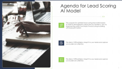 Agenda For Lead Scoring AI Model Ppt Professional Background Image PDF