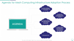 Agenda For Mesh Computing Infrastructure Adoption Process Portrait PDF