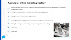 Agenda For Offline Marketing Strategy Ppt Diagram Images PDF
