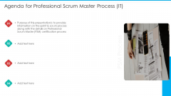 Agenda For Professional Scrum Master Process IT Topics PDF