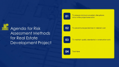 Agenda For Risk Assessment Methods For Real Estate Development Project Demonstration PDF