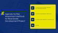 Agenda For Risk Assessment Methods For Real Estate Development Project Demonstration PDF Agenda For Risk Assessment Methods For Real Estate Development Project Demonstration PDF