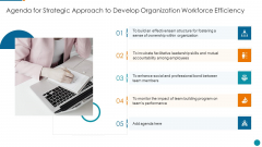 Agenda For Strategic Approach To Develop Organization Workforce Efficiency Introduction PDF
