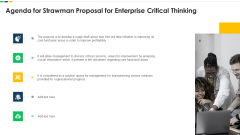 Agenda For Strawman Proposal For Enterprise Critical Thinking Designs PDF Agenda For Strawman Proposal For Enterprise Critical Thinking Designs PDF