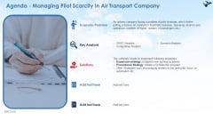 Agenda Managing Pilot Scarcity In Air Transport Company Formats PDF