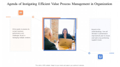 Agenda Of Instigating Efficient Value Process Management In Organization Sample PDF