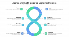 Agenda With Eight Steps For Economic Progress Ppt Inspiration Backgrounds PDF Agenda With Eight Steps For Economic Progress Ppt Inspiration Backgrounds PDF