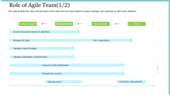 Agile Delivery Methodology For IT Project Role Of Agile Team Organization Ppt Infographics Outfit PDF