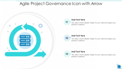 Agile Project Governance Icon With Arrow Diagrams PDF