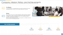Agile Software Development Proposal Company Mission History And Achievements Graphics PDF