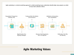 Agile Sprint Marketing Agile Marketing Values Ppt Summary Deck PDF