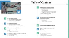 Alternative Distribution Advertising Platform Table Of Content Background PDF