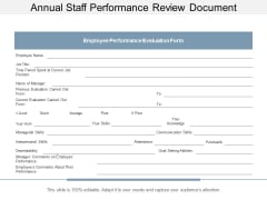 Annual Staff Performance Review Document Ppt Powerpoint Presentation Pictures Sample Annual Staff Performance Review Document Ppt Powerpoint Presentation Pictures Sample