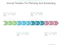 Annual Timeline For Planning And Scheduling Ppt PowerPoint Presentation Icon