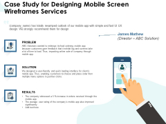 App Wireframing Case Study For Designing Mobile Screen Wireframes Services Ideas PDF