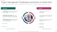 Approach Avoidance Conflict Project Management Challenges And Solutions To Tackle Them Infographics PDF Approach Avoidance Conflict Project Management Challenges And Solutions To Tackle Them Infographics PDF
