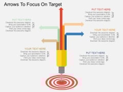Arrows To Focus On Target Powerpoint Template Arrows To Focus On Target Powerpoint Template