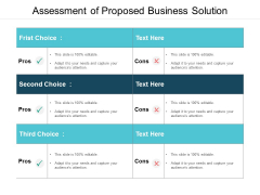 Assessment Of Proposed Business Solution Ppt PowerPoint Presentation Outline Topics Assessment Of Proposed Business Solution Ppt PowerPoint Presentation Outline Topics