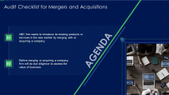 Audit Checklist For Mergers And Acquisitions Agenda Elements PDF Audit Checklist For Mergers And Acquisitions Agenda Elements PDF