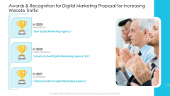 Awards And Recognition For Digital Marketing Proposal For Increasing Website Traffic Clipart PDF Awards And Recognition For Digital Marketing Proposal For Increasing Website Traffic Clipart PDF