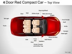 Automobile 4 Door Red Car Top View PowerPoint Slides And Ppt Diagrams Templates Automobile 4 Door Red Car Top View PowerPoint Slides And Ppt Diagrams Templates