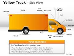 Automobile Yellow Truck PowerPoint Slides And Ppt Diagram Templates