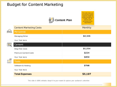 B2B Marketing Budget For Content Marketing Ppt Infographics Deck PDF