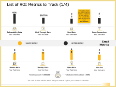 B2B Marketing List Of ROI Metrics To Track Deliverability Rate Brochure PDF B2B Marketing List Of ROI Metrics To Track Deliverability Rate Brochure PDF
