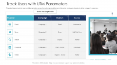 B2C Marketing Initiatives Strategies For Business Track Users With UTM Parameters Ppt Infographic Template Slides PDF B2C Marketing Initiatives Strategies For Business Track Users With UTM Parameters Ppt Infographic Template Slides PDF