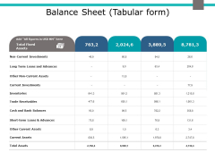 Balance Sheet Tabular Form Slide Ppt PowerPoint Presentation Layouts Vector Balance Sheet Tabular Form Slide Ppt PowerPoint Presentation Layouts Vector