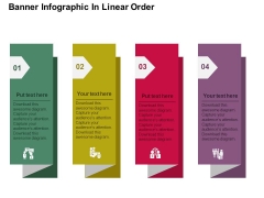 Banner Infographic In Linear Order Powerpoint Templates