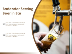 Bartender Serving Beer In Bar Ppt PowerPoint Presentation Model Show PDF