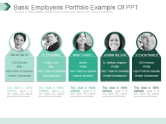 Basic Employees Portfolio Example Of Ppt Basic Employees Portfolio Example Of Ppt