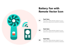 Battery Fan With Remote Vector Icon Ppt PowerPoint Presentation File Brochure PDF