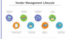 Benchmarking Supplier Operation Control Procedure Vendor Management Lifecycle Brochure PDF