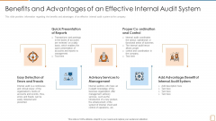 Benefits And Advantages Of An Effective Internal Audit System Ppt Show Tips PDF Benefits And Advantages Of An Effective Internal Audit System Ppt Show Tips PDF
