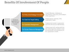 Benefits Of Involvement Of People Ppt PowerPoint Presentation Gallery