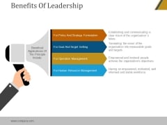 Benefits Of Leadership Ppt PowerPoint Presentation Sample