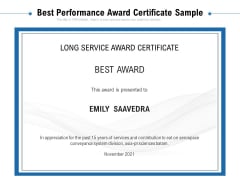 Best Performance Award Certificate Sample Ppt PowerPoint Presentation File Background PDF Best Performance Award Certificate Sample Ppt PowerPoint Presentation File Background PDF