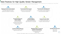 Best Practices For High Quality Vendor Management Clipart PDF