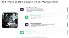 Best Practices Of Healthcare Project Management Professional PDF