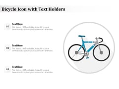 Bicycle Icon With Text Holders Ppt PowerPoint Presentation Gallery Summary PDF Bicycle Icon With Text Holders Ppt PowerPoint Presentation Gallery Summary PDF