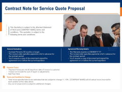 Bids And Quotes Proposal Contract Note For Service Quote Proposal Ppt Templates PDF Bids And Quotes Proposal Contract Note For Service Quote Proposal Ppt Templates PDF