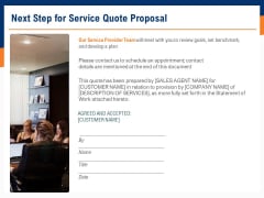 Bids And Quotes Proposal Next Step For Service Quote Proposal Ppt Summary Infographic Template PDF Bids And Quotes Proposal Next Step For Service Quote Proposal Ppt Summary Infographic Template PDF