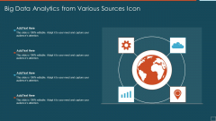 Big Data Analytics From Various Sources Icon Icons PDF