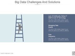 Big Data Challenges And Solutions Ppt PowerPoint Presentation Background Images Big Data Challenges And Solutions Ppt PowerPoint Presentation Background Images